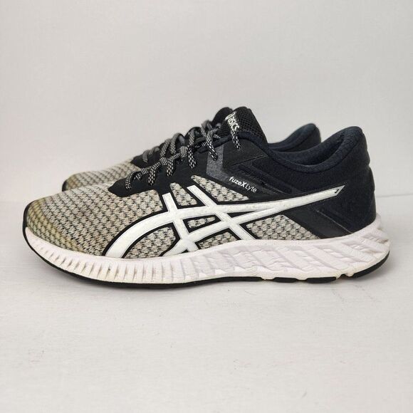 Asics Fuzex Lyte 2 Black White Running Walking Athletic Shoes Womens 8.5 - Picture 1 of 10